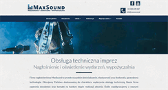 Desktop Screenshot of maxsound.pl